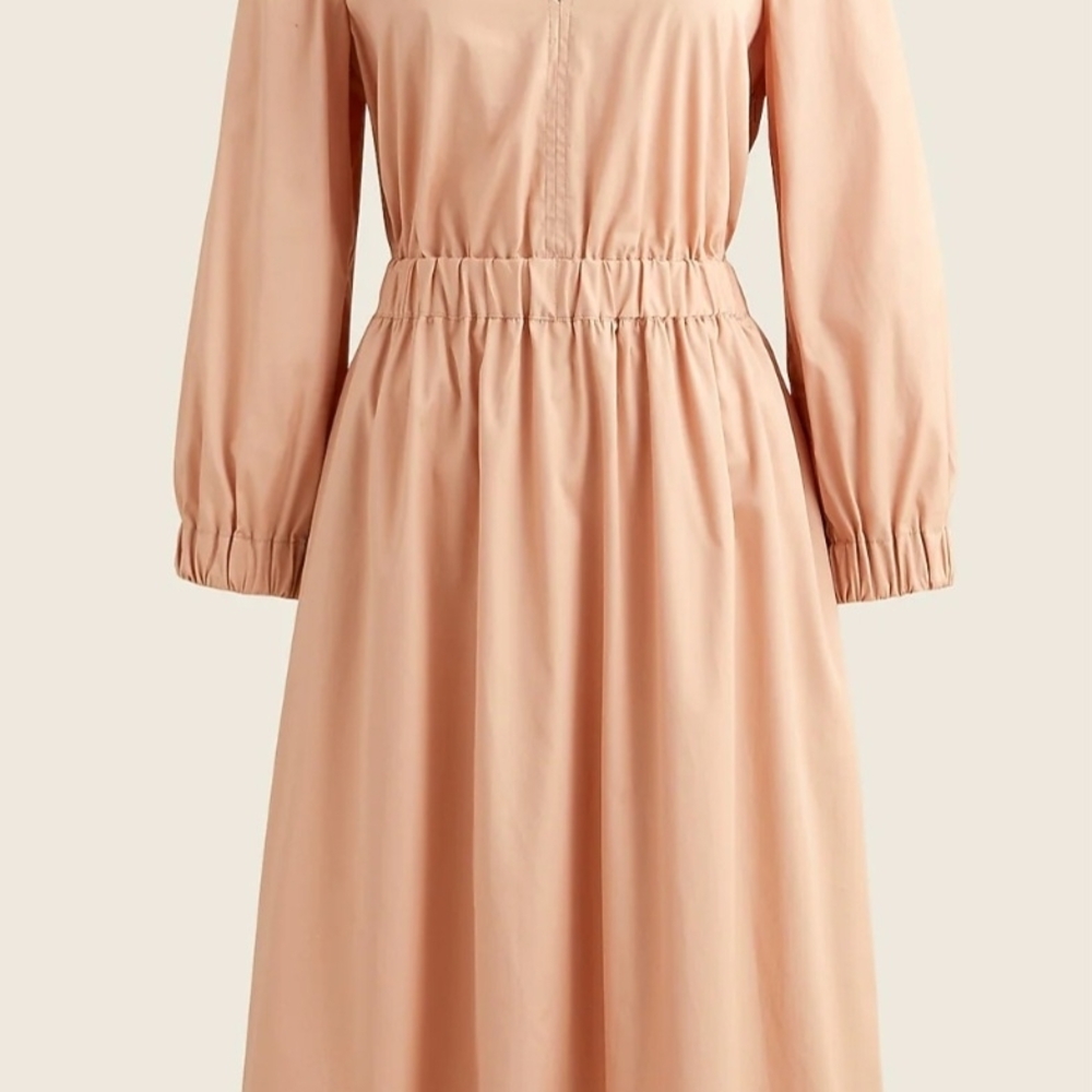 J. Crew Peach Long Sleeve Dress